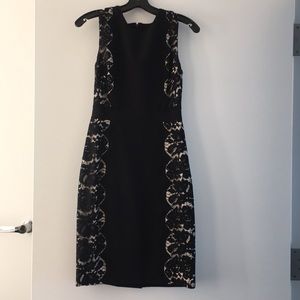 J. Crew black lace cocktail sheath dress